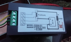 Obr. 1. Pohled na zapojení wattmetru. Měření rekuperace elektroskútru.