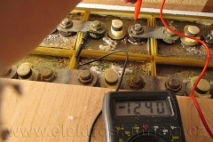 Obr. 5. Měření napětí jednoho ze zatížených článků NiCd akumulátoru během kapacitní zkoušky.